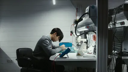 Horizontal video: A man repairing a cellphone 6754829. Duration: 23 seconds. Resolution: 3840x2160