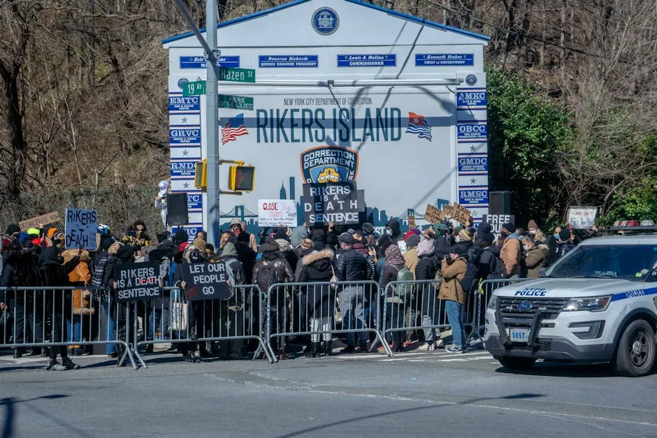 People Holding Placards
Standing on the Side of the Road