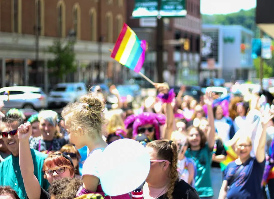 People Parading Street