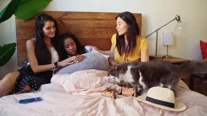 Horizontal video: Women comforting their sad friend 7951316. Duration: 7 seconds. Resolution: 1920x1080