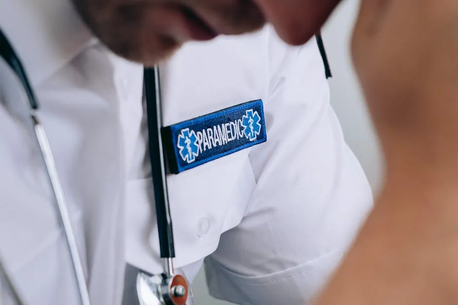 Man Wearing a Paramedic Uniform
