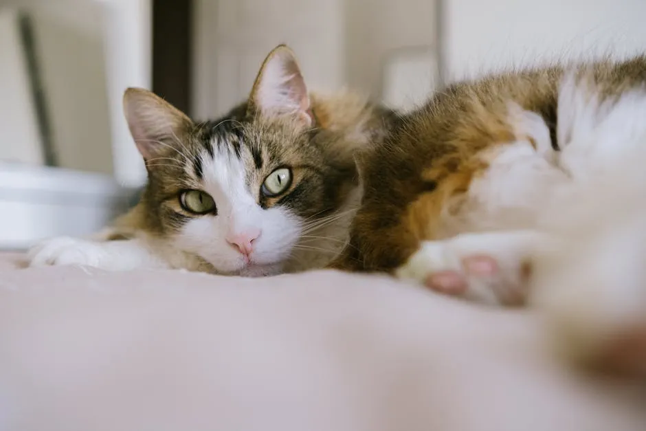 Staring Lazy Cat