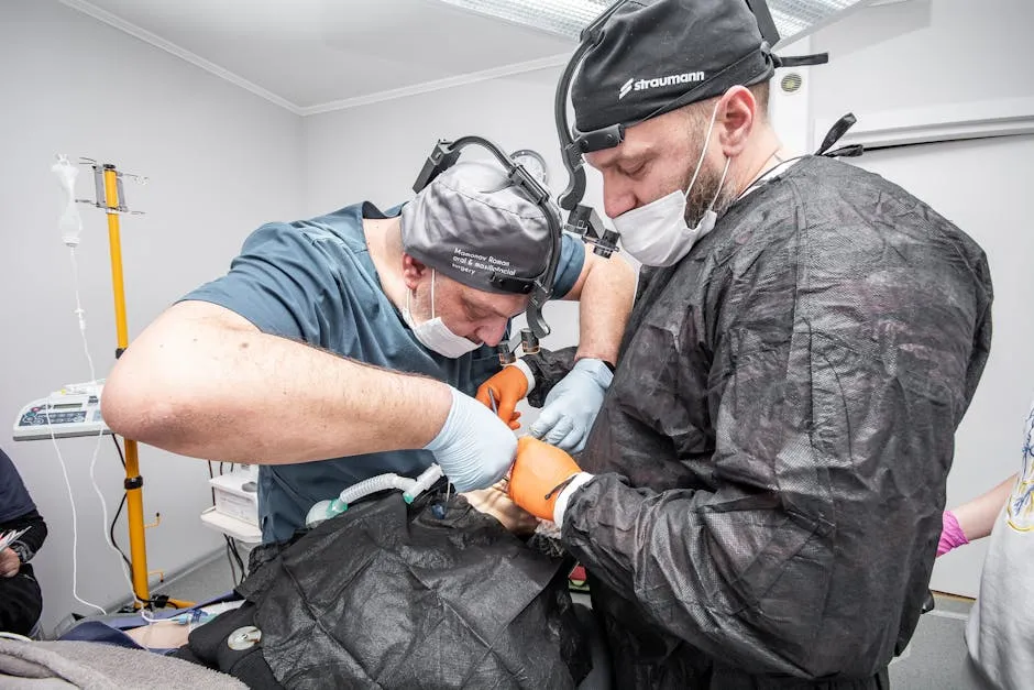 Dentists Treating a Patient in a Dental Clinic