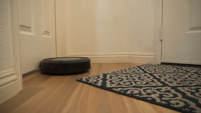 Horizontal video: A robot vacuum cleaner cleaning the floor 8566377. Duration: 12 seconds. Resolution: 3840x2160