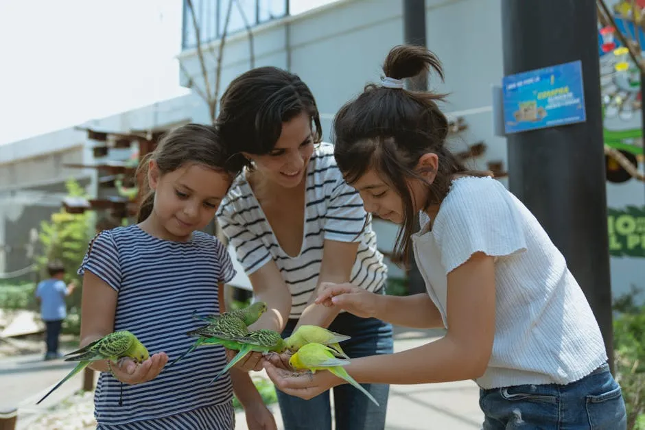 Women Feeding Birds