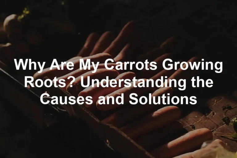 Featured image for Why Are My Carrots Growing Roots? Understanding the Causes and Solutions