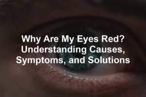 Featured image for Why Are My Eyes Red? Understanding Causes, Symptoms, and Solutions