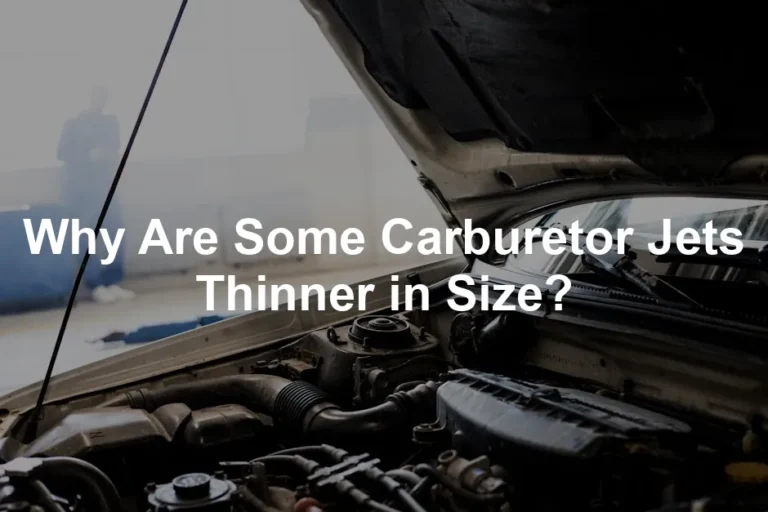 Featured image for Why Are Some Carburetor Jets Thinner in Size?