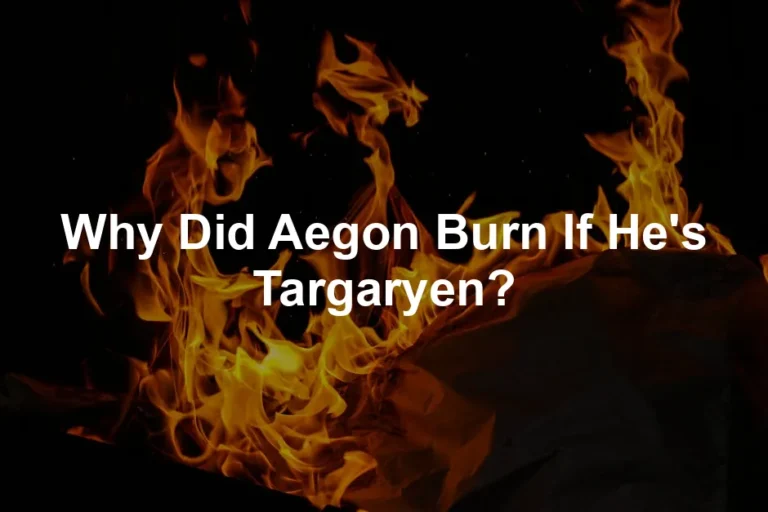 Featured image for Why Did Aegon Burn If He's Targaryen?