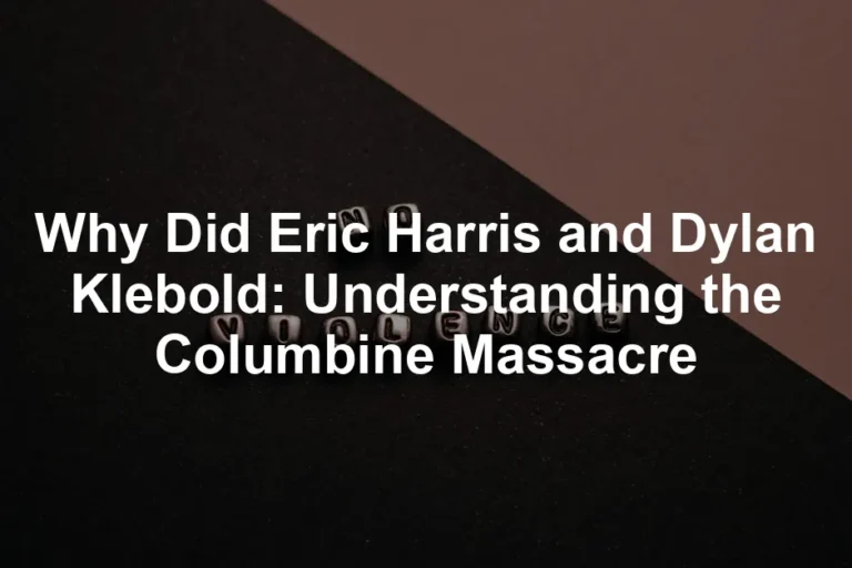 Featured image for Why Did Eric Harris and Dylan Klebold: Understanding the Columbine Massacre