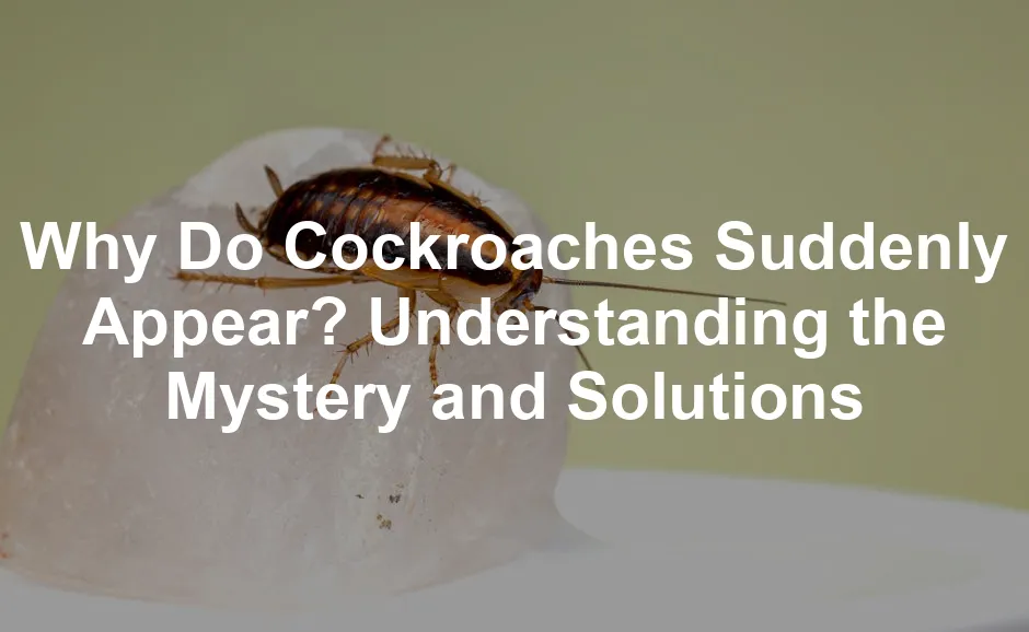 Featured image for Why Do Cockroaches Suddenly Appear? Understanding the Mystery and Solutions