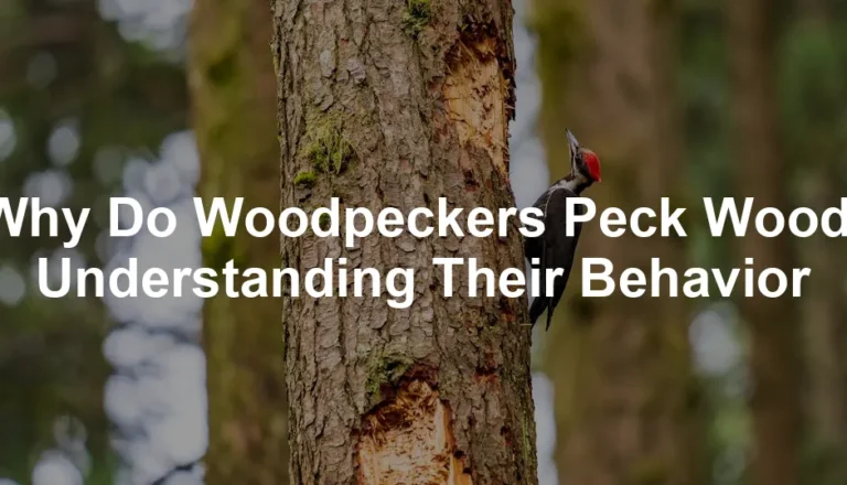 Featured image for Why Do Woodpeckers Peck Wood: Understanding Their Behavior