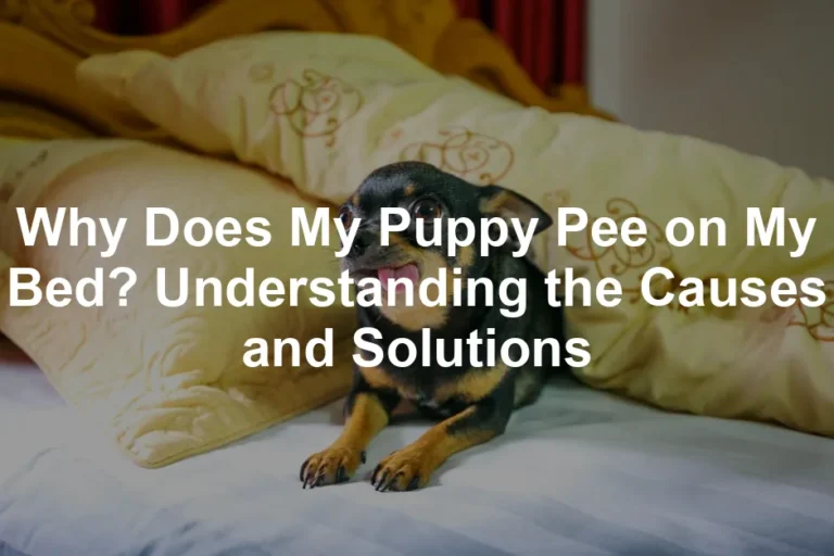 Featured image for Why Does My Puppy Pee on My Bed? Understanding the Causes and Solutions