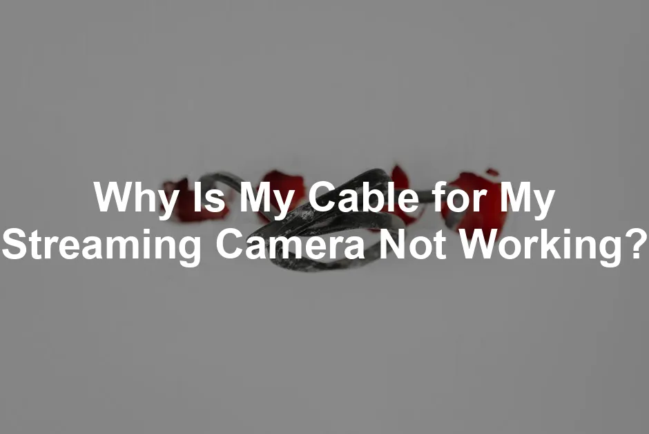 Featured image for Why Is My Cable for My Streaming Camera Not Working?