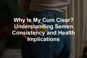 Featured image for Why Is My Cum Clear? Understanding Semen Consistency and Health Implications