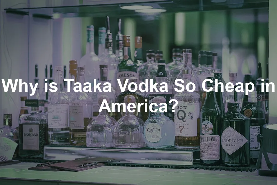 Featured image for Why is Taaka Vodka So Cheap in America?
