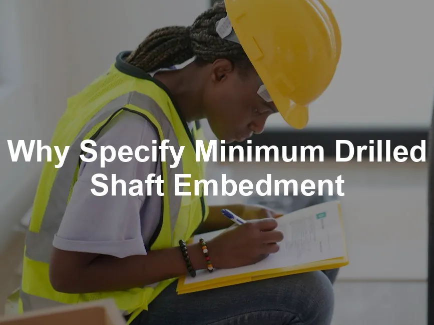 Featured image for Why Specify Minimum Drilled Shaft Embedment